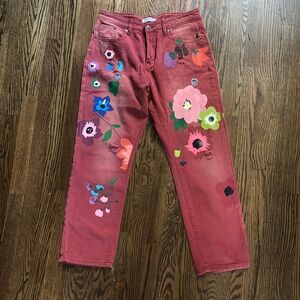 Mislook sold out Floral painted  Women's Jeans